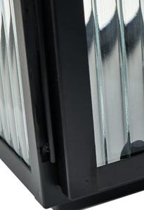 Nouvelle arrivée Lanterne en métal carrée noire élégante avec verre nervuré pour la maison Mariages Décorations de Noël - Product Image 3