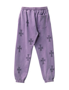 Conjunto Deportivo de Pantalón Holgado y Sudadera con Capucha para Hombre, Estilo Invernal, con Bolsillos, Fabricación Paquistaní, Color Sólido, Lavado Ácido, con Pedrería - Product Image 5