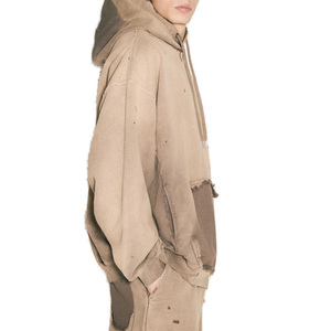 Sweats à capuche pour hommes avec logo personnalisé Sun Faded Sweats à capuche pour hommes avec logo personnalisé fabricant de gros poids léger délavé à l'acide - Product Image 2