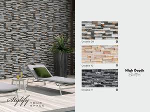 Carreaux de mur en céramique à grande profondeur | Carreaux d'élévation extérieurs numériques de 300x450mm pour la conception de murs extérieurs et intérieurs - Product Image 3