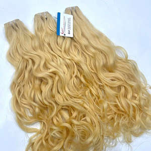 Extensions de cheveux humains vierges vietnamiens de qualité supérieure, ondulés naturels blonds 613, tissage à la machine, vente en gros de mèches de cheveux vierges - Product Image 4