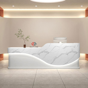 Chất lượng hàng đầu <span class=keywords><strong>Custom</strong></span> made Kích thước LED tiếp nhận truy cập Beauty Salon nha khoa tiếp nhận bàn - Product Image 2