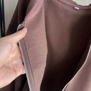 El último conjunto de 2 piezas de gran tamaño con hombros caídos y pantalones de chándal, pantalones de chándal de invierno, sudadera con cremallera, decoración sólida - Product Image 4