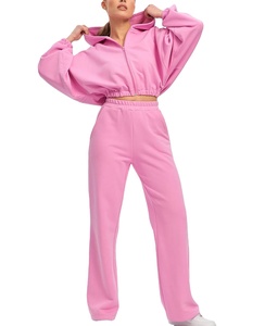 ชุดวอร์มผ้าฝ้าย2ชิ้นสำหรับผู้หญิงชุดวอร์มมีฮู้ดสำหรับ2026 - Product Image 2