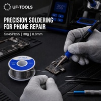Fil à souder au plomb Sn45Pb55 de 0,8 mm, 38 g, pour la réparation d'écrans et de circuits de téléphones mobiles