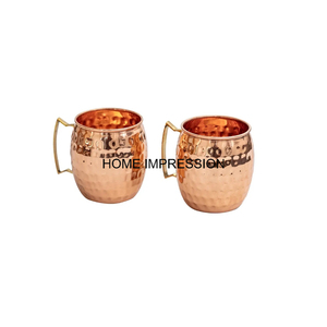 Mug à boire en cuivre pur à 100 %, respectueux de l'environnement, couleur et logo personnalisés pour la maison, les hôtels, les mariages, les fêtes - Product Image 6