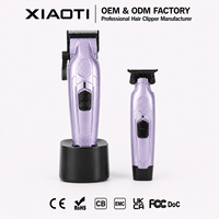 Ensemble de tondeuses et de coupe-cheveux en alliage d'aluminium XIAOTI pour marques de barbiers haut de gamme avec charge Type-C et support OEM ODM