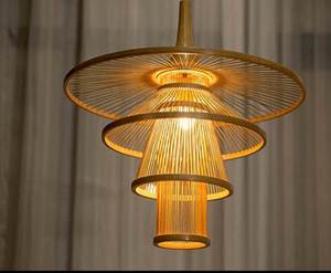 Handmade Bamboo Lamp Shade Pendant Light Modern Restaurant Bamboo Lantern Chandelier Bamboo Chandelier Home - Product Image 6