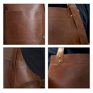 Hot Selling LPN-0031 Professional Bib Soft Genuine <b>Leather</b> Full Length Waterproof Oil-Proof Convenient Pocket Easy Care Durable - Product Image 6