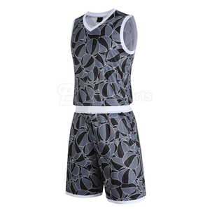 Ensemble maillot et short de basket-ball pour hommes Uniforme respirant pour le jour du match et les séances d'entraînement Taille Plus - Product Image 1