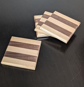 Posavasos de madera de acacia de resina epoxi de la mejor calidad, posavasos de madera hecho a mano para beber té - Product Image 1