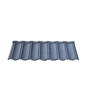Bardeaux de <span class=keywords><strong>toiture</strong></span> modernes <span class=keywords><strong>en</strong></span> acier revêtu de pierre bleu Tudor, tôles métalliques isolantes légères et résistantes à la chaleur pour appartements et parcs - Product Image 3