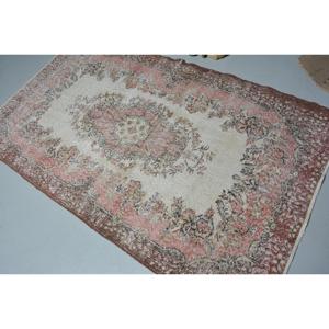 Tapis vintage 4,1x6,9 pieds, tapis persan turc en laine rouge - Product Image 4