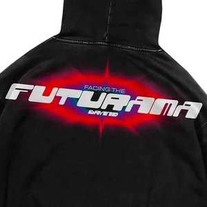 Sweat à capuche tendance avec motif squelette pour couple, streetwear, pull oversize avec imprimé gothique pour homme et femme - Product Image 4