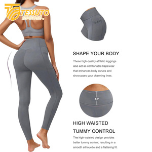 Short de course taille haute en coton/polyester pour femmes pour femmes Fitness Sports Yoga Pantalon avec doublure intérieure Séchage rapide - Product Image 2