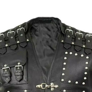 Chaleco de Motociclista Reversible de Cuero Genuino, Transpirable, para Hombre, Ropa de Verano, Servicio OEM, Alta Calidad - Product Image 4