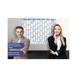 XXL 2026 Wall <b>Table</b> Desk Calendar Poster 250 Gsm <b>Matte</b> Paper Office Use with Clock and Promotion Features - Product Image 2