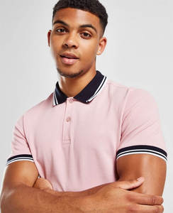 Polo pour hommes en vrac à la mode personnalisé polo en coton à manches courtes de couleur unie polo brodé de haute qualité - Product Image 3