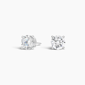 Élégantes boucles d'oreilles clous en diamant de laboratoire en or 10 carats, cadeau de mariage tendance pour femme, plaqué or blanc et or rose, clarté VS1-VS2 - Product Image 3