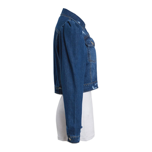 2024 nouveauté femmes de haute qualité en détresse à manches longues Denim veste léger bleu culture lavé jean dernière veste - Product Image 3