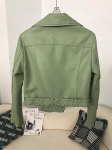 Manteau d'hiver pour femmes avec veste en cuir de style explosion Nouvelles dames Short Denim Lapel Outwear Fashion Trend Tops - Product Image 6