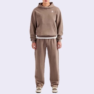 Conjunto Deportivo de Invierno para Hombre, 100% Algodón, Estilo Hip Hop, Lavado Ácido, Diseño Personalizado - Product Image 4