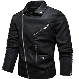 Veste de motard en cuir noir pour hommes nouveauté taille et logo personnalisés vestes de motard d'hiver en plein air - Product Image 5