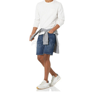 Custom Design Men's Casual Mid <b>Waist</b> 100% Cotton <b>Jeans</b> <b>Shorts</b>-Quick Dry Breathable <b>High</b> Quality Outdoor Wear - Product Image 4