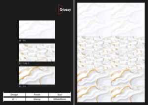 Carreaux muraux en céramique 300x600mm, tendance intérieure, pour salle de bain et cuisine, finition brillante ou mate, texture effet sucre, design mural intérieur luxueux - Product Image 3