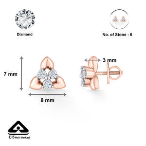 Pour les boucles d'oreilles Trinity Buds Gold Stud Diamond - Product Image 6