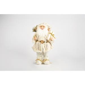 Figura Decorativa Navideña de Santa Claus, 90 cm, Dorada, Tradicional, Sintética, para Decoración Festiva de Interiores, Sala de Estar, Juguete - Product Image 1