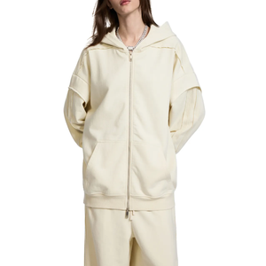 2025 tùy chỉnh zipup hoodie 400 GSM quá khổ Heavyweight đau khổ 450 GSM axit rửa Zip Up hoodie cho nam giới - Product Image 1