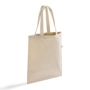 Eco-Friendly Classic Recycled Canvas Tote <b>Bags</b> <b>Medium</b> Size RC200 Model with Letter Screen Pattern for Daily Use Food Advertising - Product Image 2