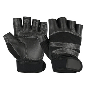 Gants de fitness unisexes en cuir demi-doigts antidérapants Saar Industries, nouvelle mode, sur mesure, robustes - Product Image 3