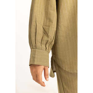 Camisa de Lino de Corte Regular WM-COD-SS25-323T con Cuello Mao, Transpirable y de Estilo Sencillo para Primavera/Verano - Product Image 6