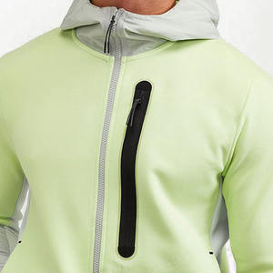 ชุดวอร์มมีฮู้ดผ้าฟลีซของผู้ชายชุดวอร์มเข้ารูปแบบใหม่มีซิปสำหรับฟิตเนสและการฝึกซ้อมกลางแจ้ง - Product Image 5