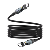 Cable de Datos Magnético de Carga Rápida Tipo-C a 540 Grados con Enrollamiento Automático de 240W