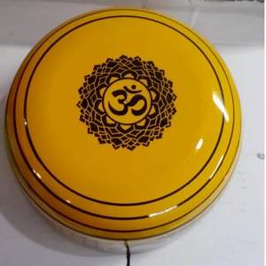 ชามสลัดโลหะขนาดเล็กพิมพ์ลาย Om  ภาชนะอลูมิเนียมรักษ์โลก ดีไซน์ขัดเงาแบบตอกลาย สำหรับใช้ในครัวเรือน พร้อมหูจับแบบใหม่ - Product Image 2