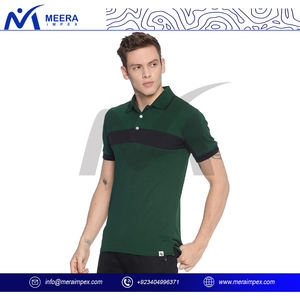 Polo de algodón ajustado y cómodo para hombre, manga corta de secado rápido con cuello en contraste para uso durante todo el día - Product Image 3