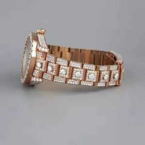 New Arrival Luxury Sport Hip Hop Style Analog Watch ETA <b>Chronograph</b> Premium Glass Window Customizable Stainless Steel Band - Product Image 4