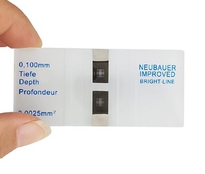 Diapositiva de hemocitómetro de precisión de cámara de conteo mejorada Marienfeld Neubauer para conteo de células de laboratorio y Hematología - Product Image 3