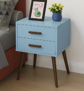 Table de chevet industrielle chic. Tiroir en bois naturel sur un cadre métallique noir robuste. Disponible aux prix de gros. - Product Image 3