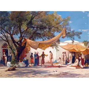 H. Corrodi Girl People Azulejo Mural Cocina Backsplash Mármol Cerámica Murales de pared-Mercado de esclavos - Product Image 1