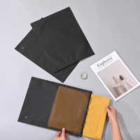 Sacs d'emballage en plastique PE noir mat avec fermeture éclair, prêts à l'emploi, en stock, pour T-shirts, épaisseur 0,14 mm, givrés, pour vêtements et articles vestimentaires