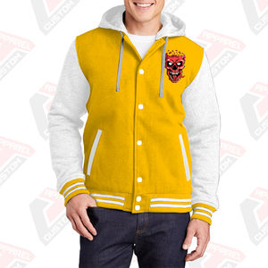 Veste universitaire élégante et chaude pour hommes avec capuche 100% coton polaire brodé Technics imprimé numérique teint uni pour l'hiver - Product Image 2