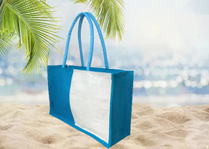 Bolsa de Yute Ecológica Personalizada con Asas de Cuero Genuino, Bolsa de Compras Espaciosa y Versátil para Realzar el Estilo - Product Image 5