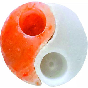 ที่ใส่เทียนรูปทรงธรรมชาติจากเกลือหิมาลัย พร้อมที่ใส่เทียน 2 รู สำหรับตกแต่งและเป็นของขวัญงานแต่งงาน จากประเทศปากีสถาน - Product Image 6