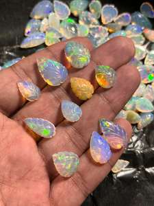 อัญมณีหลวมแกะสลักสไตล์ใบโอปอลจากชาวเอธิโอเปียธรรมชาติ - Product Image 2