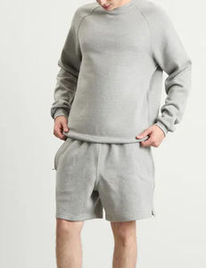 Sweat-shirt pour homme en coton doublé de haute qualité 38 g/m², à épaules tombantes, style décontracté, sweat-shirt à col rond en molleton surdimensionné - Product Image 4