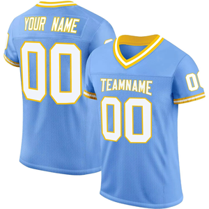 Ensemble de maillots de football américain personnalisés pour hommes, manches courtes, 100% polyester, protection UV, impression numérique, uniforme en gros - Product Image 3